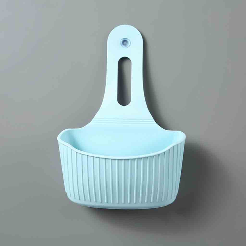 Useful Suction Cup Sink Shelf Soap Sponge Rack Kitchen Sucker Storage Basket TP